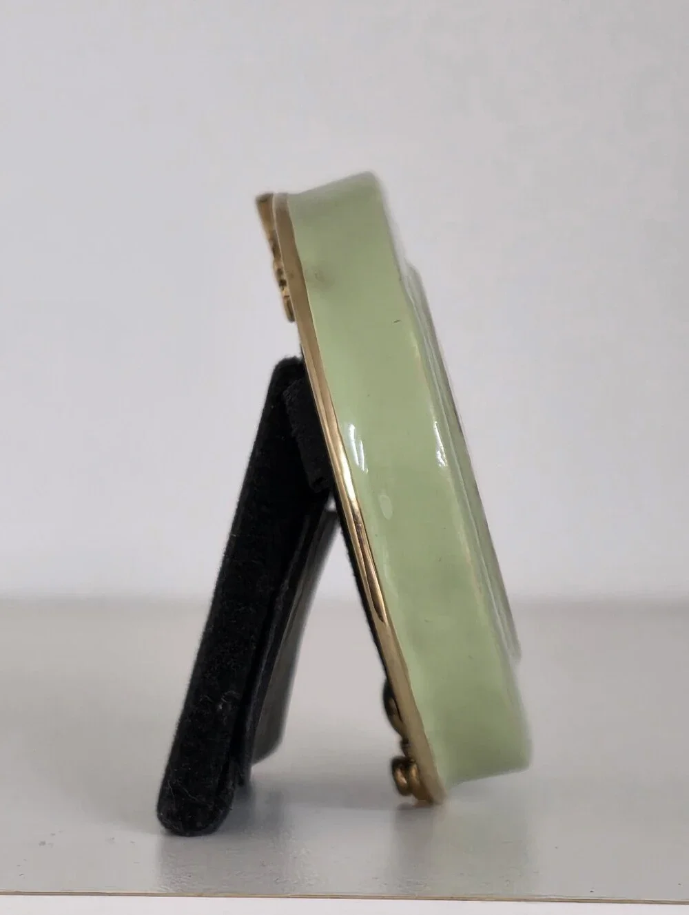 Kenneth Jay Lane Apple Green Enamel Mini Frame